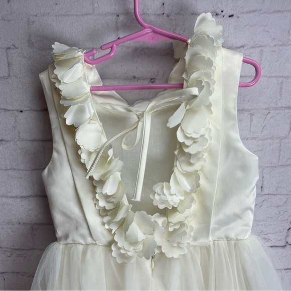 Trish Scully cream Aeralina formal dress size 6 jr. bride flower girl dress - Picture 5 of 12